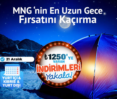 21 Aralık En Uzun Gece İndirim Kampanyası 1.250TL