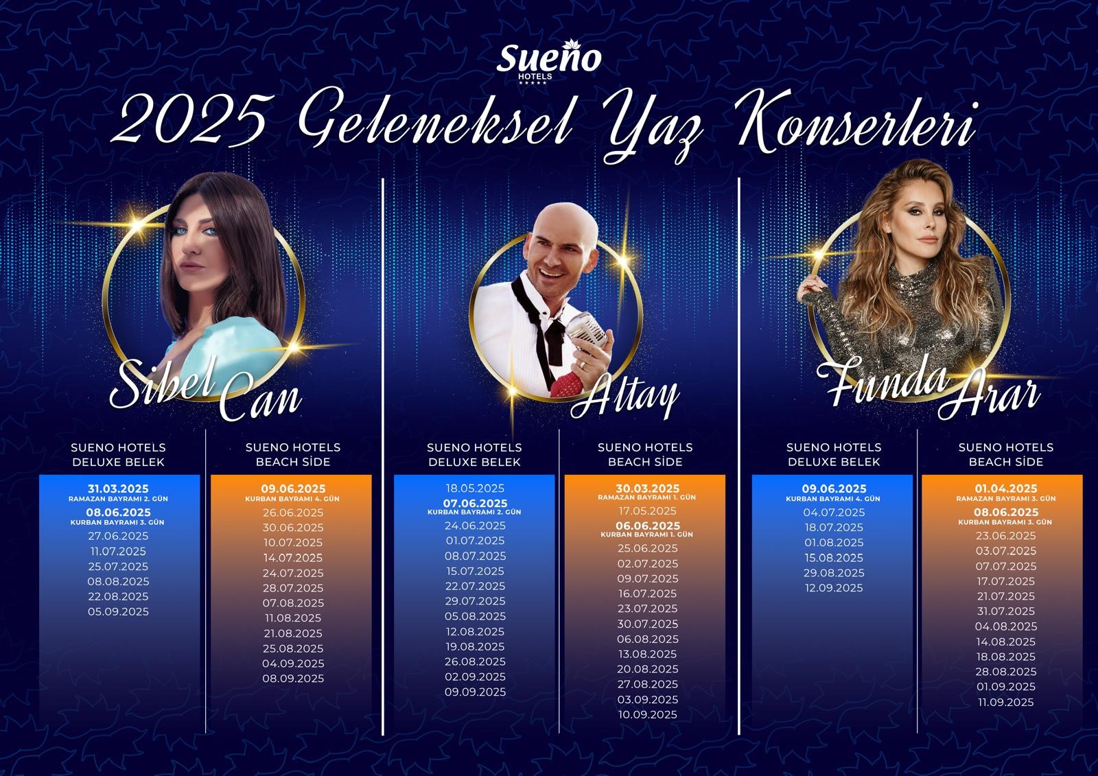 Sueno Hotels 2025 Konser Takvimi